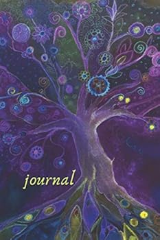Paperback Journal: One thought a day - Practice Mindfulness Blank Lined Journal , Purple Tree Fantasy Design Book
