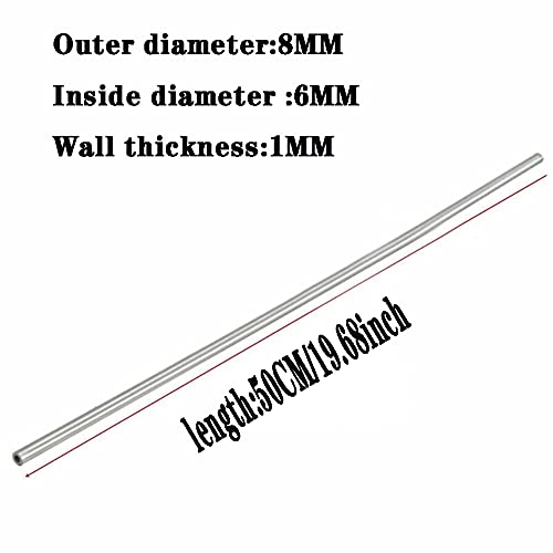 Goonsds Ta2 Industrial Ti Pipe Pure Titanium Hollow Tubing Ta2 Length50Cm/19.68Inch,Od8Mmxid6Mm #TOP1