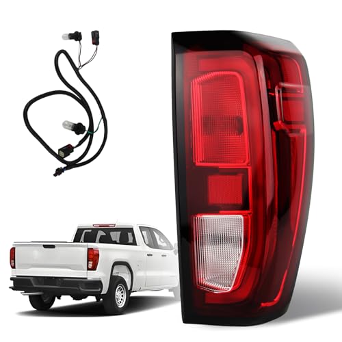 Tail Lights Compatible with 2019 - 2024 GMC Sierra 1500/2500HD/3500HD Base/SLE/Elevation Taillights Rear Tail Light Assembly with Bulb and Wiring Harness GM2801309 84968737 (Right Passenger Side )
