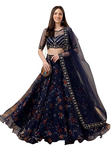 RUKHA FAB Floral Digital Printed Lehenga Choli Set for Women | Se...