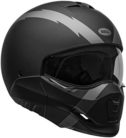 BELL Broozer Full Face Convertible to Open Face Street Mortorcycle Helmet - Arc Matte Black/Gray, X-Large