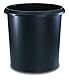 Läufer 26506 Papierkorb Allrounder 18 Liter, schwarz, rund, Mülleimer mit Griff, stabiler Kunststoff, Abfalleimer, auswaschbar
