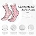 SMBOE Vintage Pink Music Notes Socks Thickened Fashionable Warm Sock Sports Socks Crew Sock for Women Men 12 In