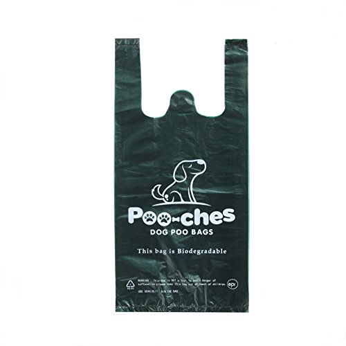 Poo-ches® Premium biologisch abbaubar Hundekotbeutel - 300 Stück - extra stark, robust, extra Gross mit einfach zu verknotenden Handgriffen ''MEHRWEG''