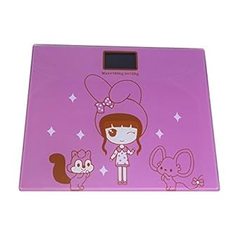 Orrda Digital Weighing Machine | Tempered Glass LCD Display Bathroom Weight Machine for Human Body | Fat Measure Scale | Body Weight Scale for Men, Women (8 x 10 Inch, Multicolor/Cartoon)