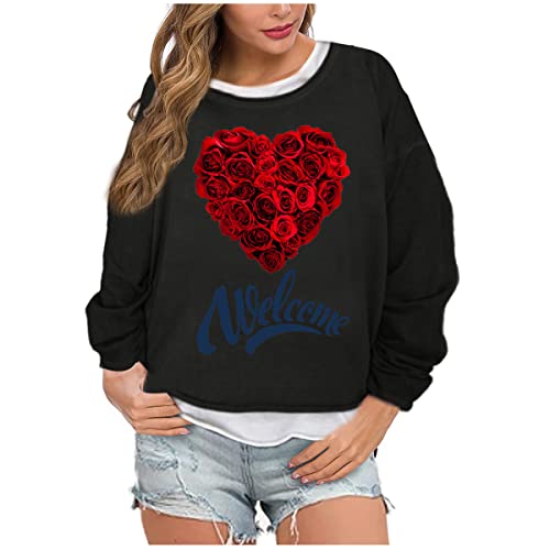 Onebary Sudadera para mujer con estampado de letras de manga larga Cover