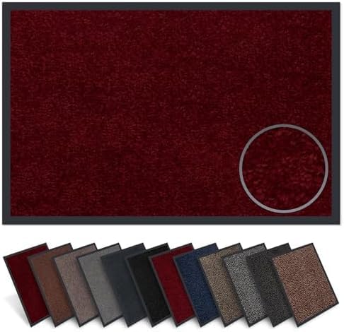 Carpet Diem Zerbino 40 x 60 cm - Tappeto ingresso antisporco - Interno ed Zerbino da Esterno, Tappetino antiscivolo per Porta, Tappeto antisporco per Porta d Ingresso - Vino rosso
