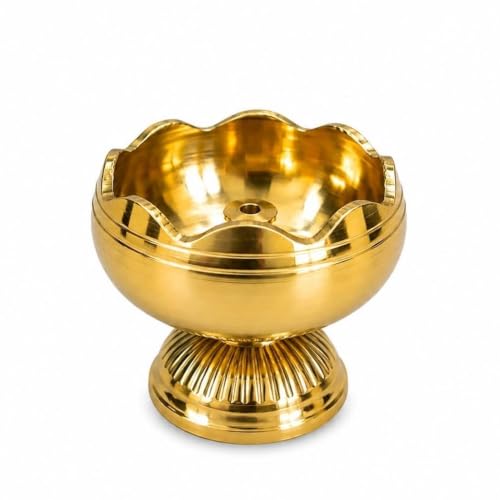 Best Brass Diyas: Brass vs Clay & Puja Essentials 23 Brass Lotus Jyot Diya for Mandir, Traditional Puja Oil Lamp with ...