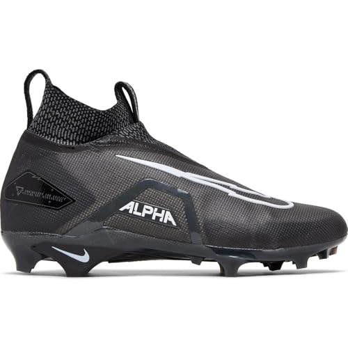 Nike Alpha Menace Elite 3 CT6648-010 Black-Iron Grey-White Men's Football Cleats 13 US