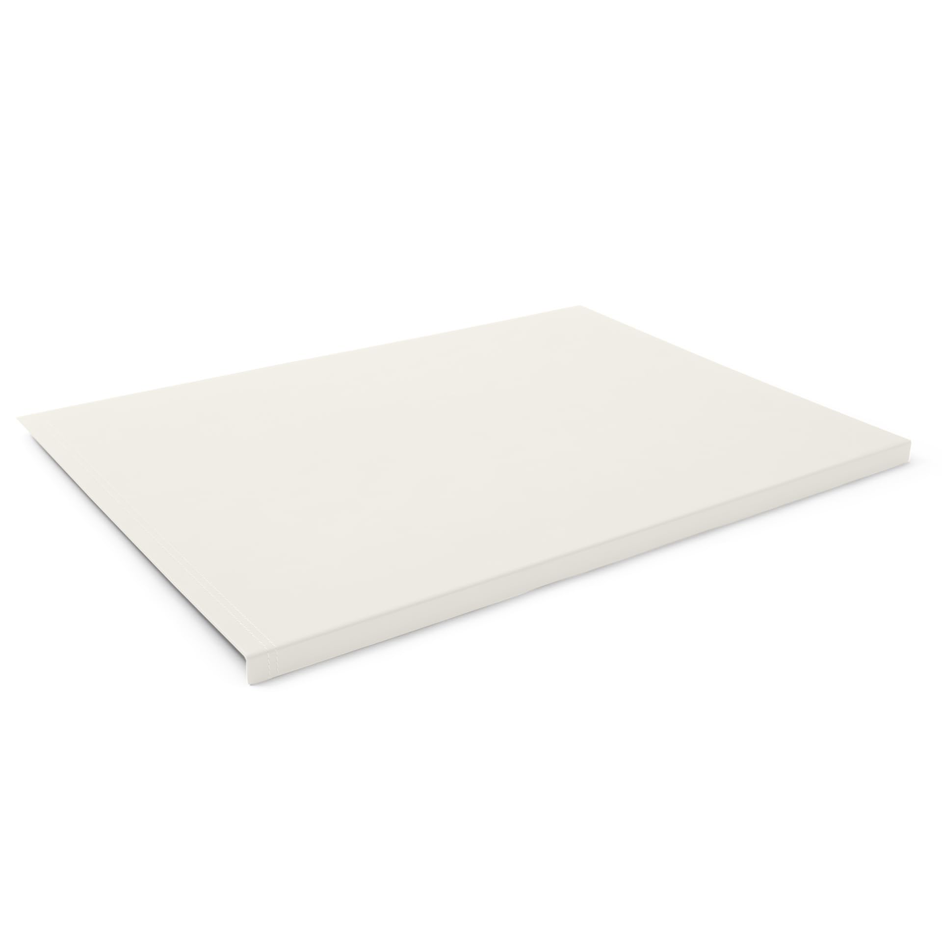 Eglooh - Urania - Office Desk Mat Made of White Leather cm 50x35 - Resistant Core Made of Steel with L-Shaped Forward Profile, Handmade Stitchings, Non-Slip Bottom - Made in Italy — image 1