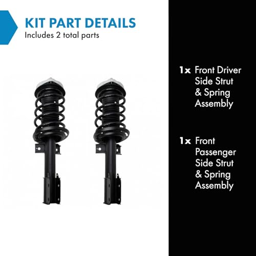 Image of TRQ Front Driver and Passenger Side Strut and Spring Assembly Set | For 10-12 Mercedes-Benz GLK350 13-15 GLK250 /GLK350