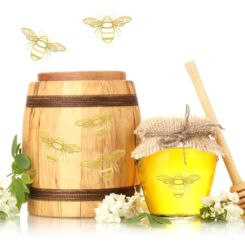 Anwyll AYUSZ01795 Bee Stickers,Gold Foil Envelope Seals Stickers,420Pcs Queen Bee Labels Decals Stickers,Self-Adhesive Spring Gold Foil Bee Sticker thumb #3