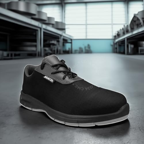 Tenis Sapato De Segurança Epi De Amarrar Bracol Bga Sem Bico (Moderno, PRETO, BR, Adulto, Numérico,