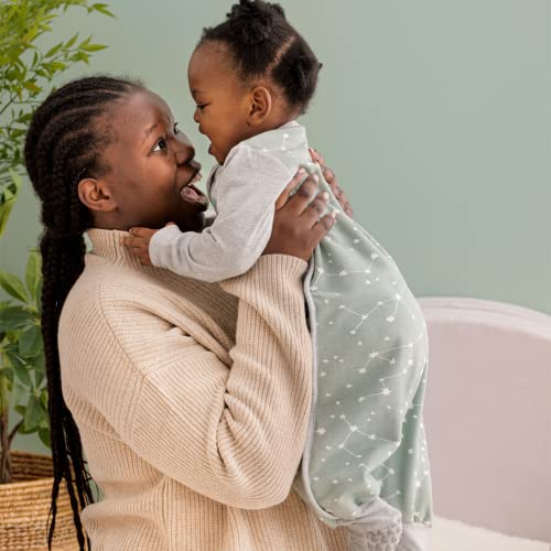 Image of Love to Dream Organic Baby Sleep Suit Long Sleeve | 1.0 TOG GOTS Cotton for Temperature Regulation, Stretch & Safer Sleep | 3 Years, Olive