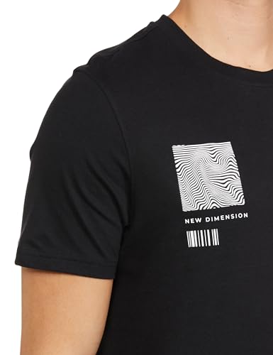 Image of Marks & Spencer Mens Printed Cotton Crew Neck Regular Fit T-Shirt