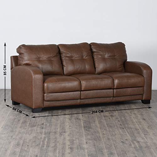 Image of Home Centre Vista Textured Three Seater Leather Sofa