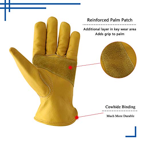 Mejores review On-line Guantes de trabajo cuero reforzado los diez mejores. 24 Imagen adicional
