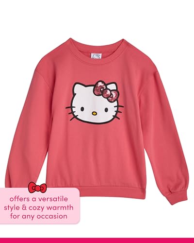 Image of Hello Kitty Girls Legging Set - 3 Piece Short Sleeve Girls Shirt Sweat Shirt Kids & Leggings Matching Set, Size 4, Pink /Grey