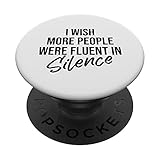 Photo Gallery divertente regalo introverso i wish more people were fluent silence popsockets popgrip intercambiabile Photo Gallery divertente regalo introverso i wish more people were fluent silence popsockets popgrip intercambiabile