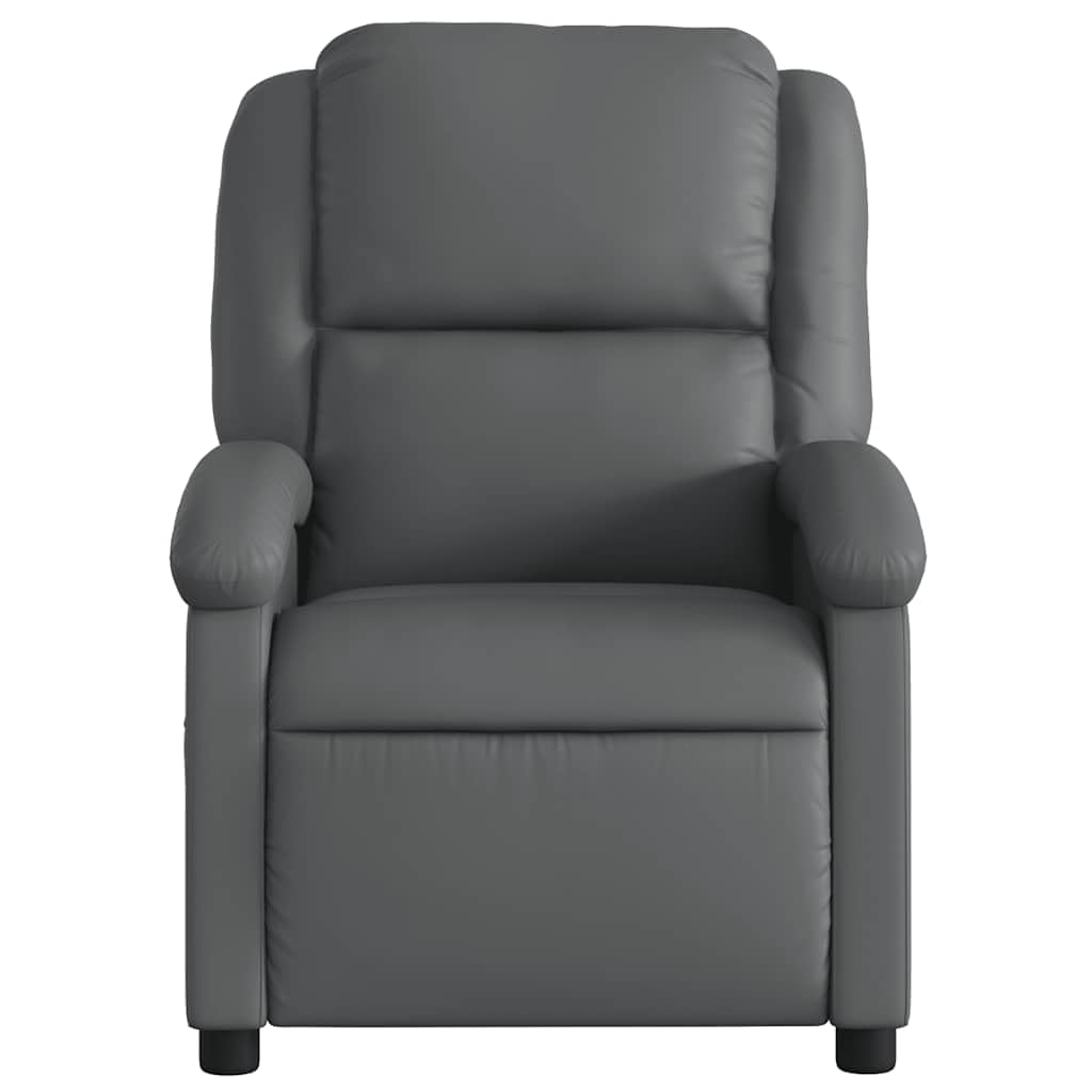 Fauteuil de relaxation manuel en cuir synthétique Gris