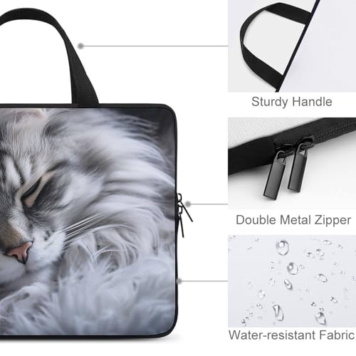 Funda para portátil 15 pulgadas diseño gato durmiendo miniatura 3