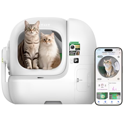 PETKIT 2025 Purobot Max Pro 2 AI-Camera Self Cleaning Cat Litter ...