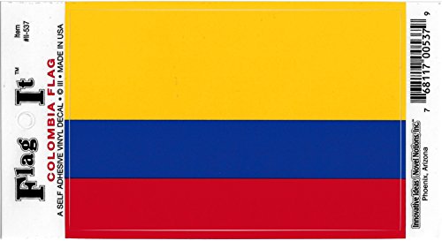Colombia Flag Car Decal Sticker [3.5x5