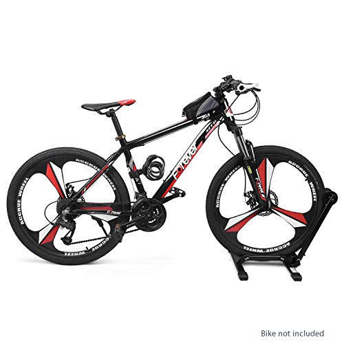 Flexzion Bicycle Floor Parking Rack Aluminum Alloy Storage Stand Wheel Holder For 20" To 29" Bike, Ideal For Indoor Home Garage #TOP4
