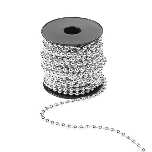 Perlenkette für Weihnachtsbaum 10M Silber Perlengirlande Weihnachten...
