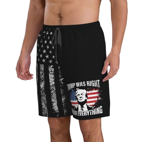 Tru-mp was Right About Everything Mens Short Vintage Swim Trunks Swimsuits Board Shorts Quick Dry Beach Swimwear -2