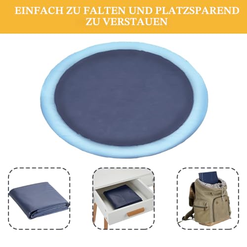 Auptiz Sprinkler Spielmatte, Freier Sommer-Spielzeug im Umweltschutz-PVC Material, Wasserpad für Baby, Kinder und Haustiere