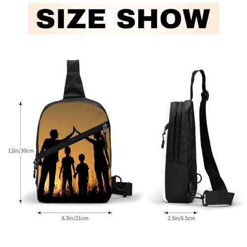 Custom Chest Bag Personalized Crossbody Sling Backpack Add Your Design Name/Photo/Logo/Image/Text Sling Bag For Sports Traveling Hiking Gifts For Family And Friends3