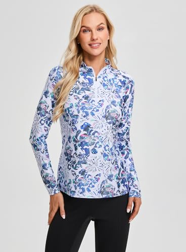 Soneven Ladies Long Sleeve Golf Shirt Equestrian Sunblock Shirts Equestrian Clothing thumb #2