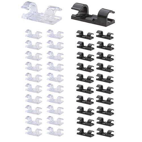 Fermacavi Clip adesivi,Mengger 80 Pezzi Fermacavo