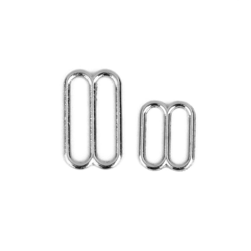MERISHOPP 20x100pcs Metal Bra Strap Adjuster Slider/Hooks Lingerie Sewing 14mm 8 Shape-image-31