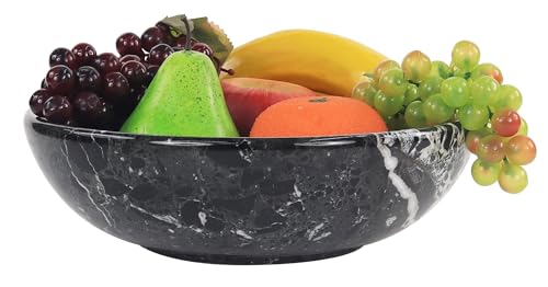 Radicaln Marble Fruit Bowl 10" Inches Black Handmade Fruit And Ve...