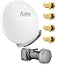 Produktbild Fuba DAA 850 W Weiß Satellitenantenne 85 cm Alu Weiss mit DEK 217 Twin-LNB HDTV 4K 3D + 4 F-Stecker