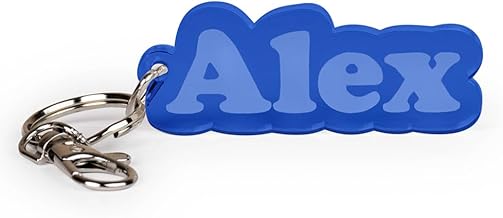 Wanapix | Custom Perspex Keychain With Your Name | Any Text, Word or Name | Up to 12 Characters | Gift Keychains