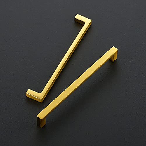 Image of Ravinte Brushed Brass Solid Pulls Cabinet Handles 6-1 /4 Inch 20 Pack | Solid Zinc, Slim Design, Mounting Screws Included, Kitchen Cabinet Hardware, For Cupboards, Dressers, Drawers