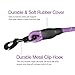 10 FT Strong Dog Leash Extra Heavy Duty Rock Climbing Rope Comfortable Padded Handle Highly Reflective Threads for Small Medium Large Dogs, 1/2 inch Diameter (Purple)