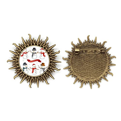 Broche en métal bonhomme de neige de Noël aux finitions soignées pour sublimer vos tenues