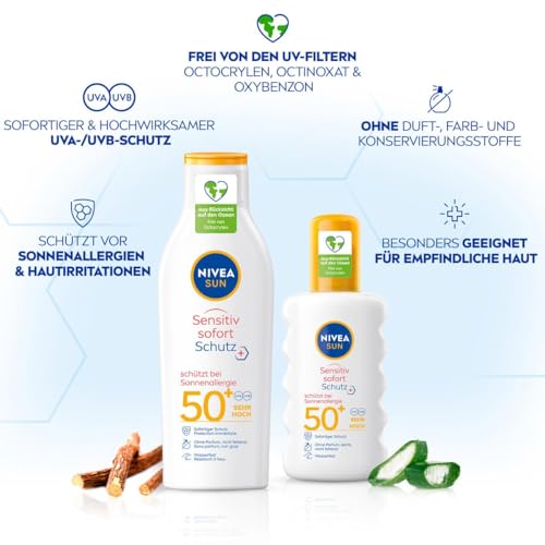 Allergie-Sonnencreme Nivea Sun Sensitiv Sofortschutz 200 ml