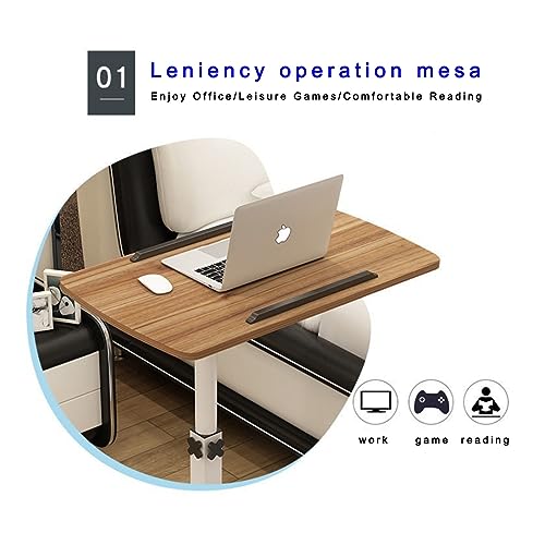 Scrivania per Computer Regolabile in Altezza, Scrivania Salvaspazio con Ruote e Ganci, Tavolo Porta PC per Studio e Ufficio, 60 x 60 x 72-124 cm (Bian | Leroy Merlin