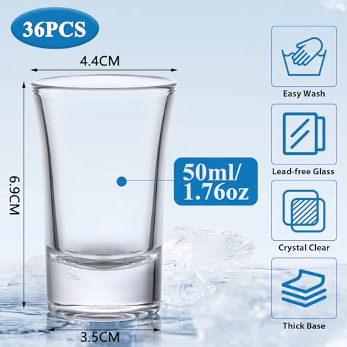 Verres à shot anti-basculement de 50 ml avec base lourde stable - 3