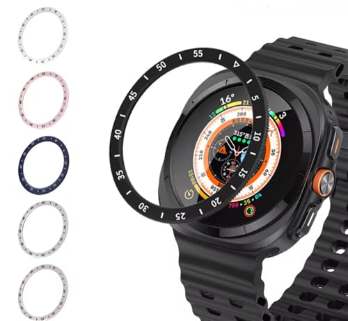 ウォッチベゼルfor Samsung Galaxy Watch7 Ultra 47mm 用ベゼルリング PC製 保護カバー スマートウォッチケース ベゼルリングフレーム 交換用カバー 耐衝撃 傷防止 取付簡単 男女兼用 スマートウォッチアクセサリー スタイ
