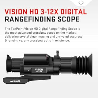 TenPoint Vision HD 3-12X Digital Rangefinding Crossbow Scope - Instant Ballistic Calculation + Video & Audio Recording