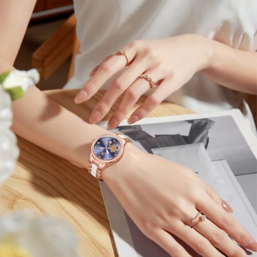 Image of OLEVS Womens Watches Automatic Luxury Dress Ladies Watch Self Winding Female Wrist Watch