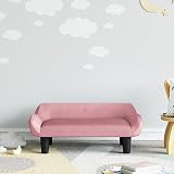 Gecheer Sillón Infantil Sofa Bebe para Niños,Silla para Dormir Sofá Tapizado para Bebé Sillón Butacas pequeñas Sofá Cama para Niños de Terciopelo Rosa 70x40x24 cm 11#