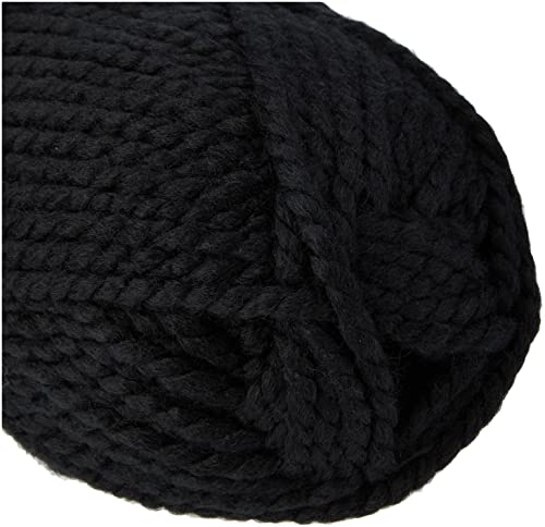 Image of Lion Brand Yarn Wool-Ease Thick & Quick Yarn, Soft and Bulky Yarn for Knitting, Crocheting, and Crafting, 1 Skein, Black (Pack of 2)