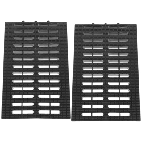 OATIPHO Tapa de Zanja de Plástico Negro 20X30X25 CM Rejilla de Drenaje Reemplazable para Cocina y Exterior Accesorio Resistente para Alcantarillado Urbano Pack de 2 Unidades